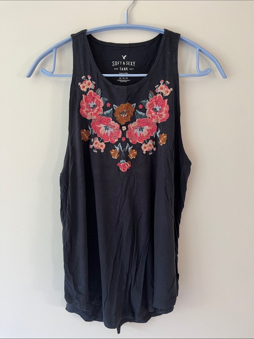 American Eagle Soft and Sexy Embroidered Tank